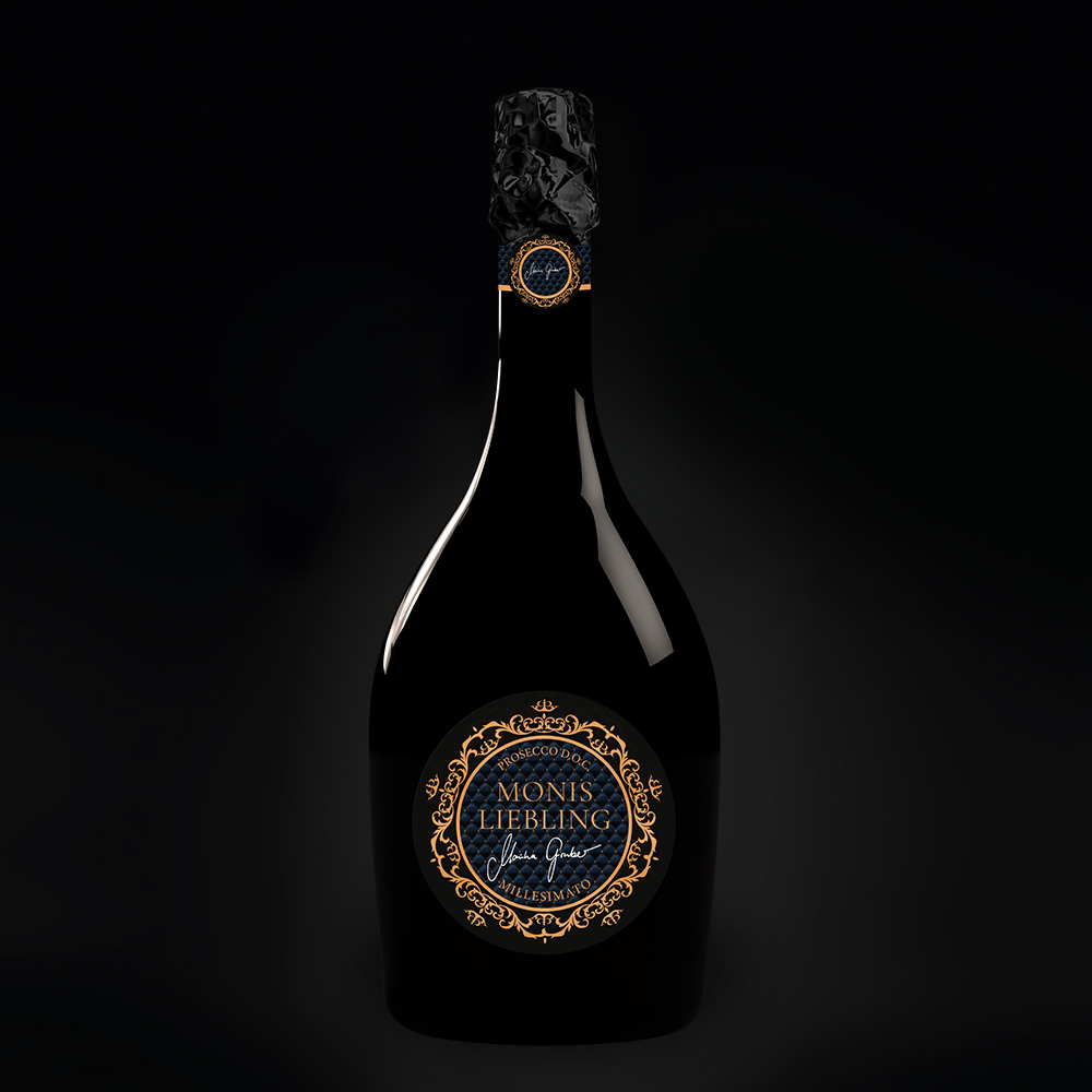 3D Visualisierung von einer Sektflasche