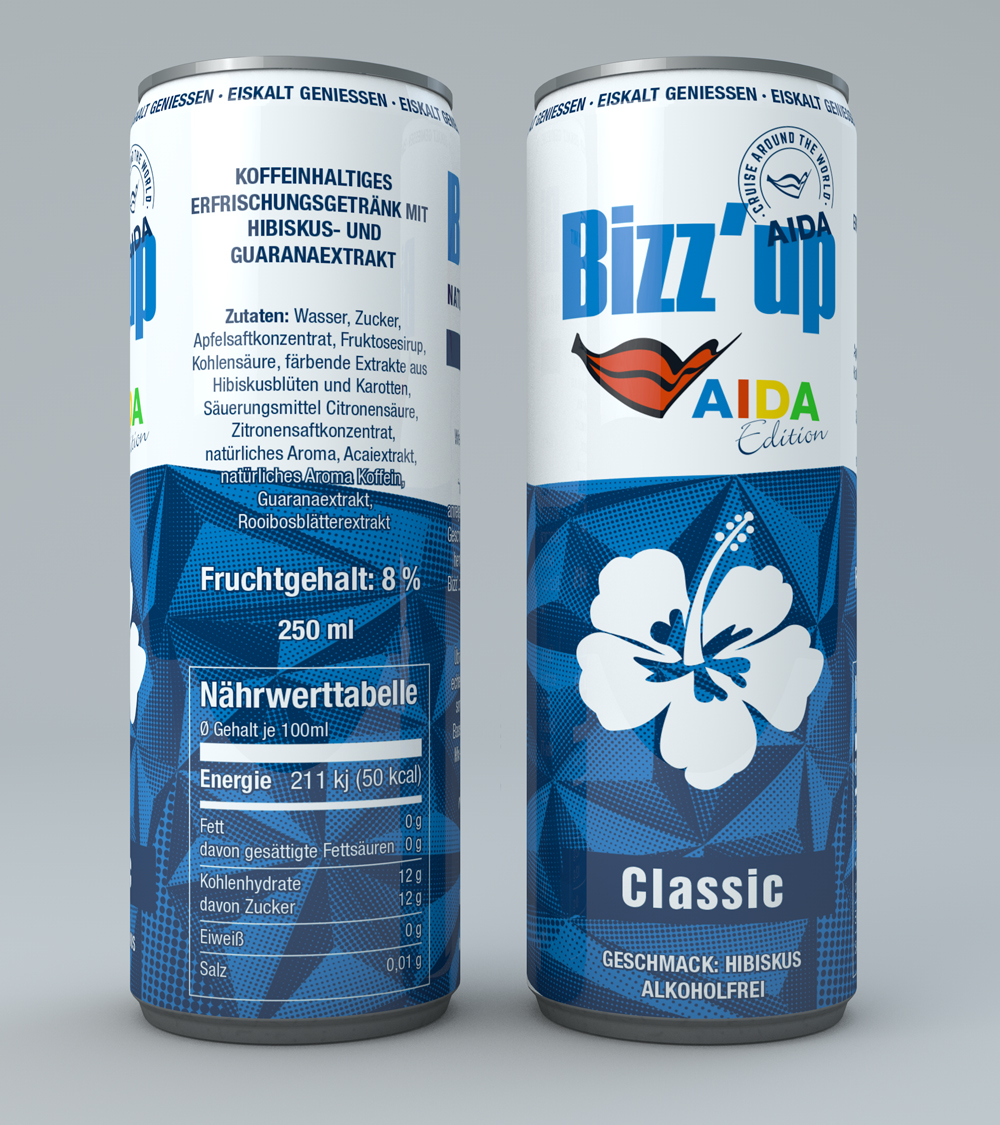 3D Visualisierung von 2 Getränkedosen