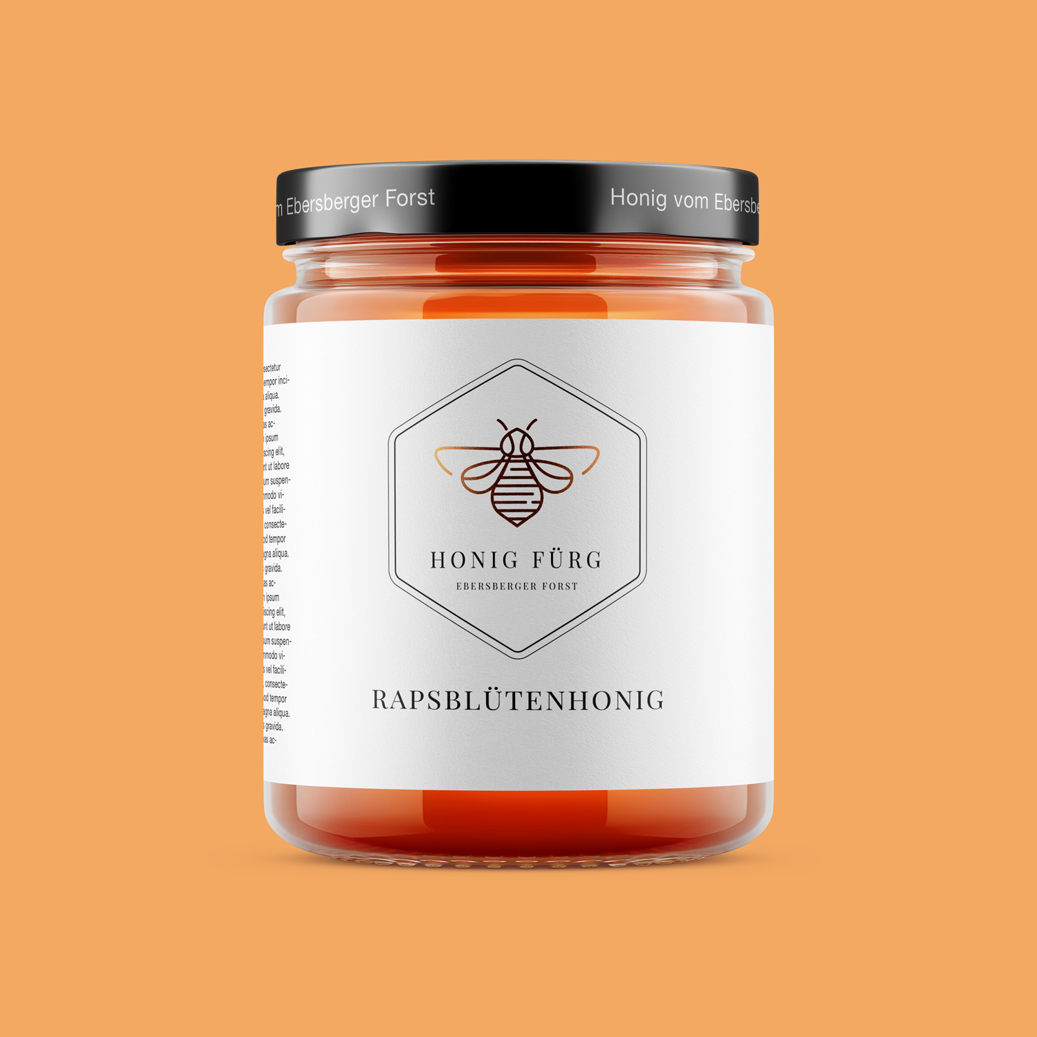 3D Visualisierung von einem Honigglas