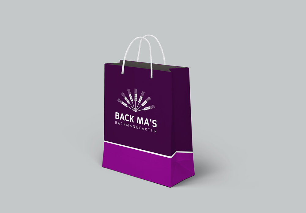 3D Visualisierung von einer Papiertüte